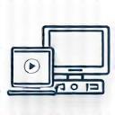 Icône représentant le streaming sur plusieurs appareils